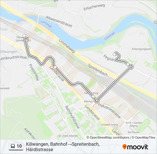 10 Bus Line Map