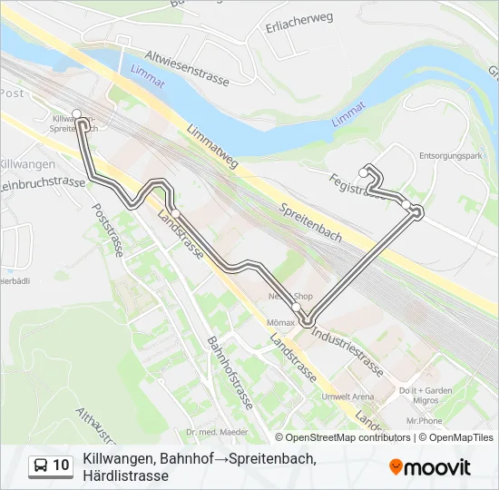 10 Bus Line Map