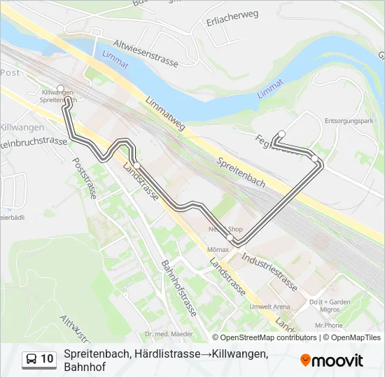 10 Bus Line Map