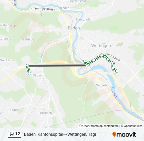 12 Bus Line Map