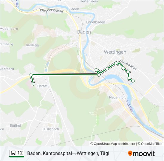 12 Bus Line Map