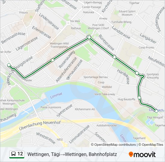 12 Bus Line Map
