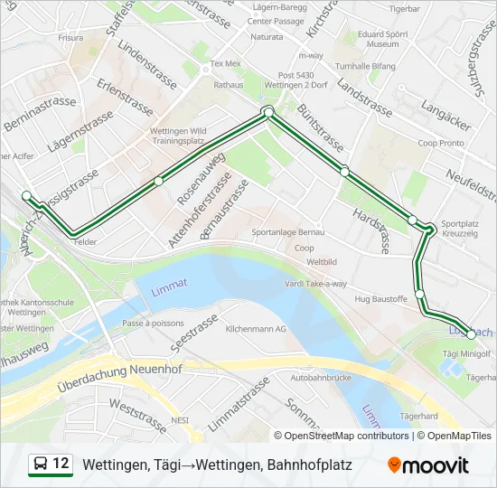 12 Bus Line Map