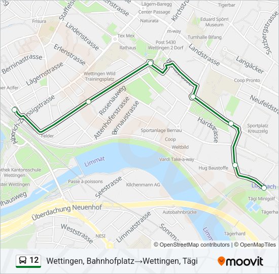 12 Bus Line Map