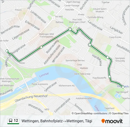 12 Bus Line Map