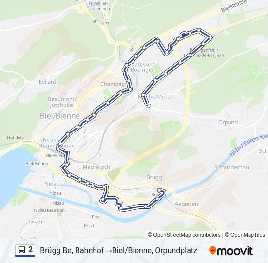 2 Bus Line Map