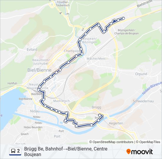 2 Bus Line Map
