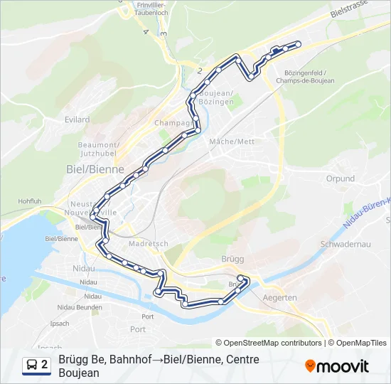2 Bus Line Map