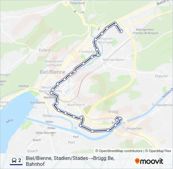 2 Bus Line Map