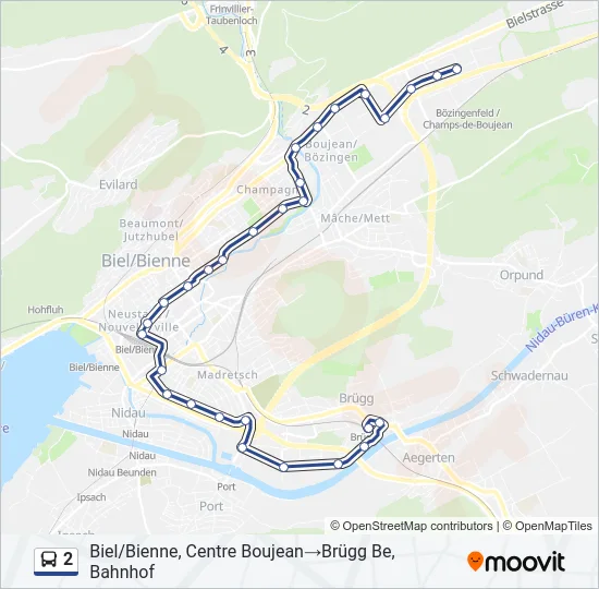 2 Bus Line Map