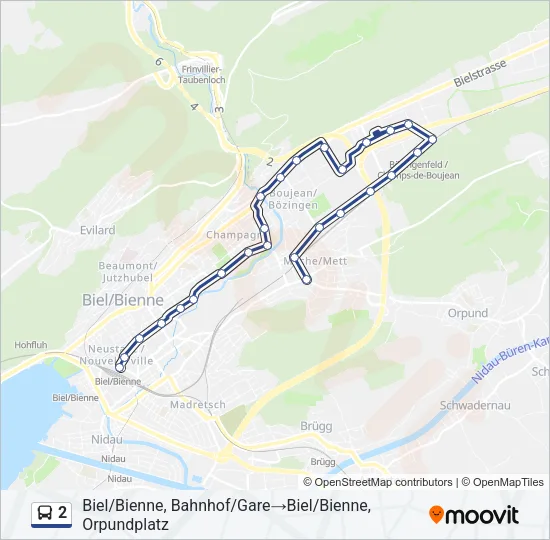 2 Bus Line Map