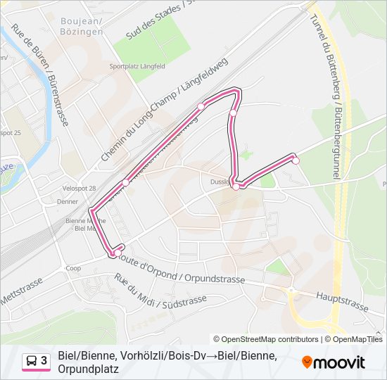 3 Bus Line Map