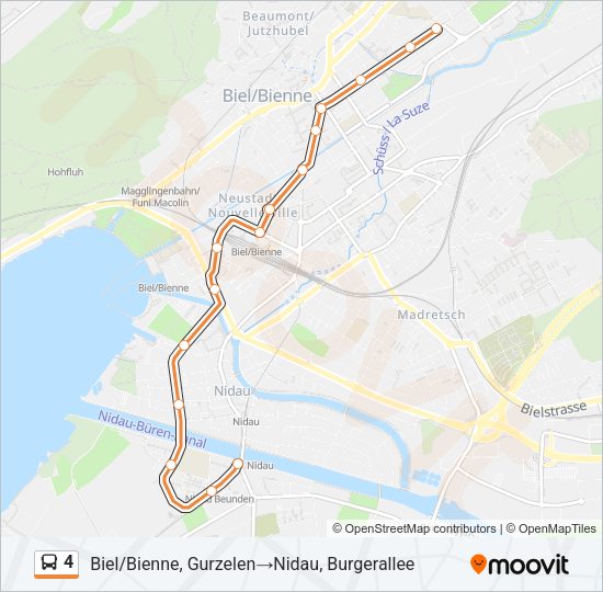 4 Bus Line Map