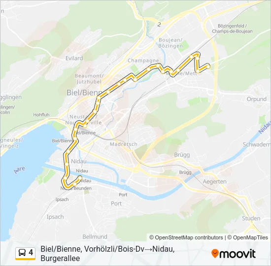 4 Bus Line Map