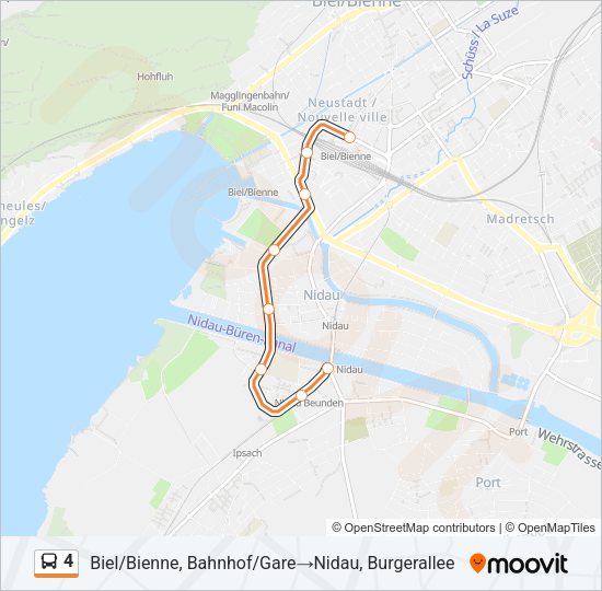 4 Bus Line Map