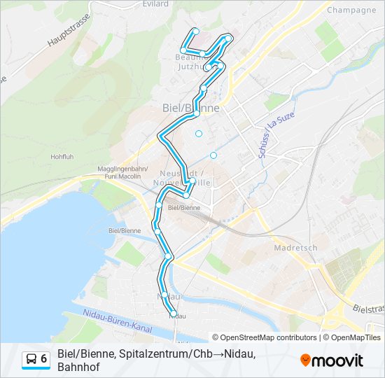 6 bus Line Map