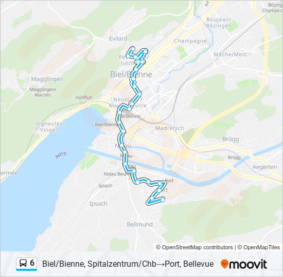 6 bus Line Map