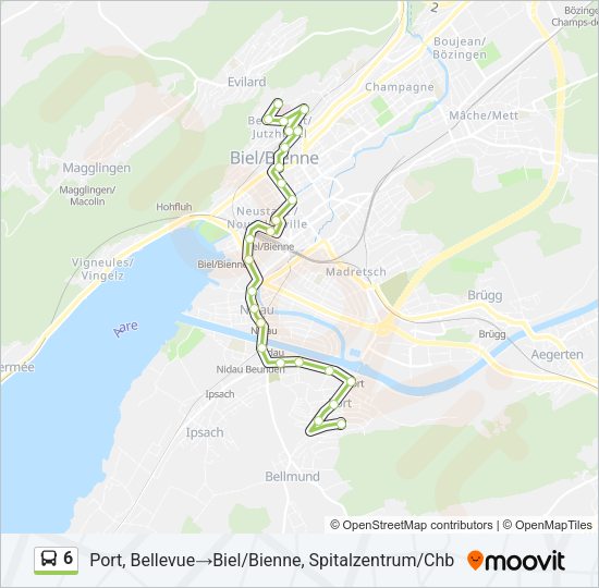 6 Bus Line Map