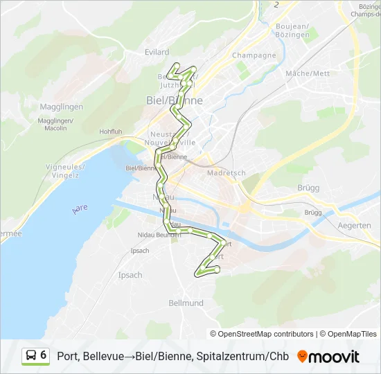6 Bus Line Map