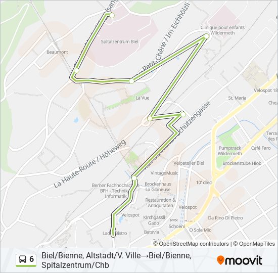 6 bus Line Map