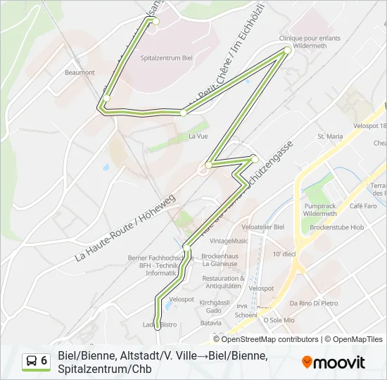 6 Bus Line Map