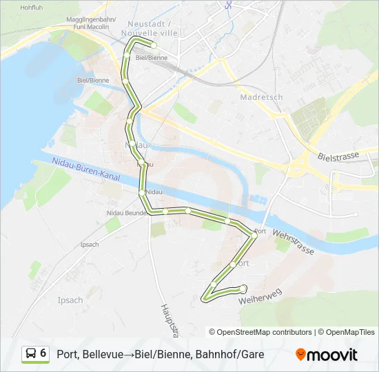 6 Bus Line Map