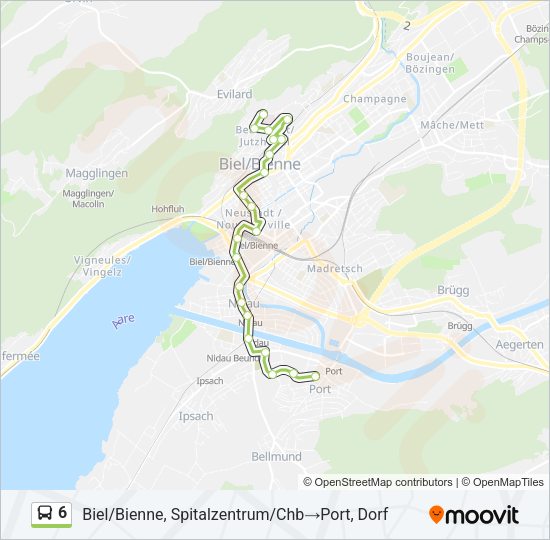 6 Bus Line Map