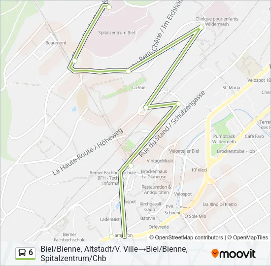 6 Bus Line Map