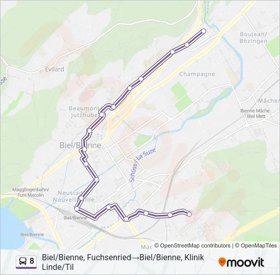 8 Bus Line Map