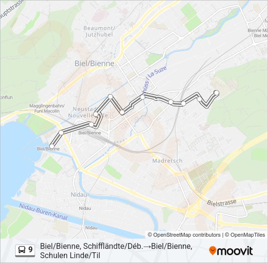 9 Bus Line Map