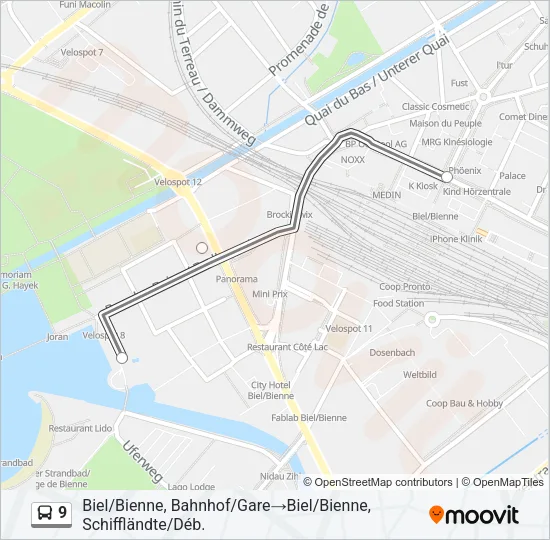 9 Bus Line Map