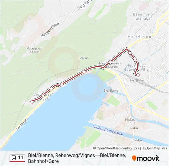 11 Bus Line Map