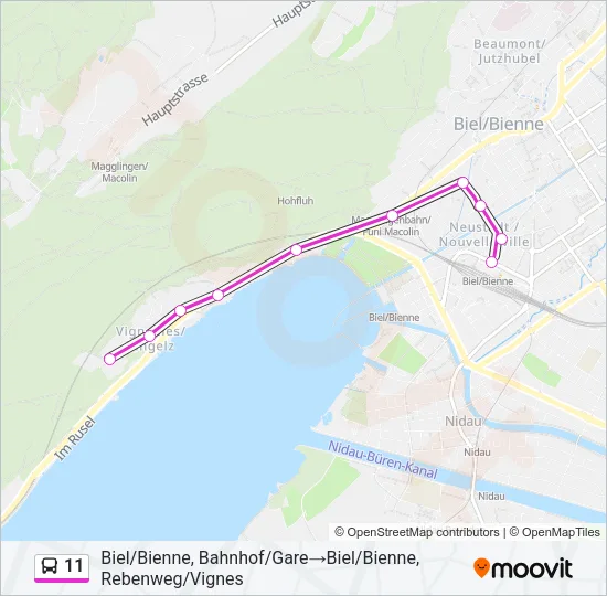 11 Bus Line Map