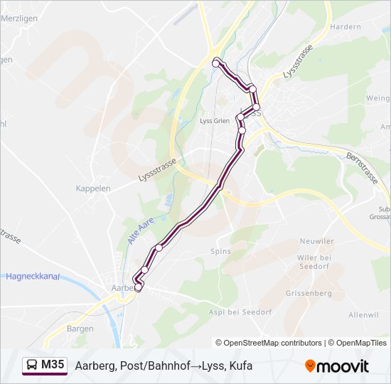 M35 Bus Line Map