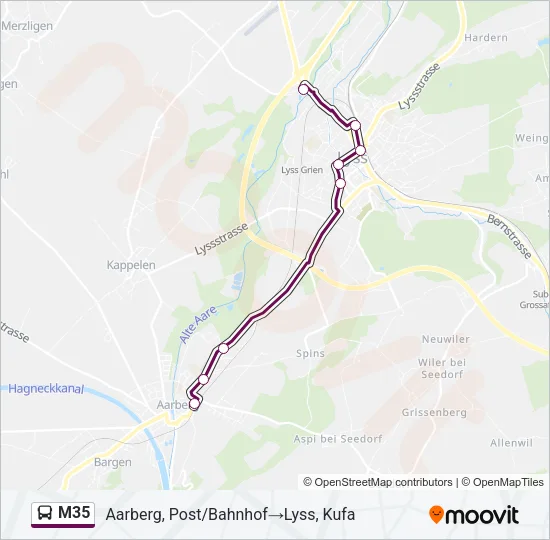 M35 Bus Line Map