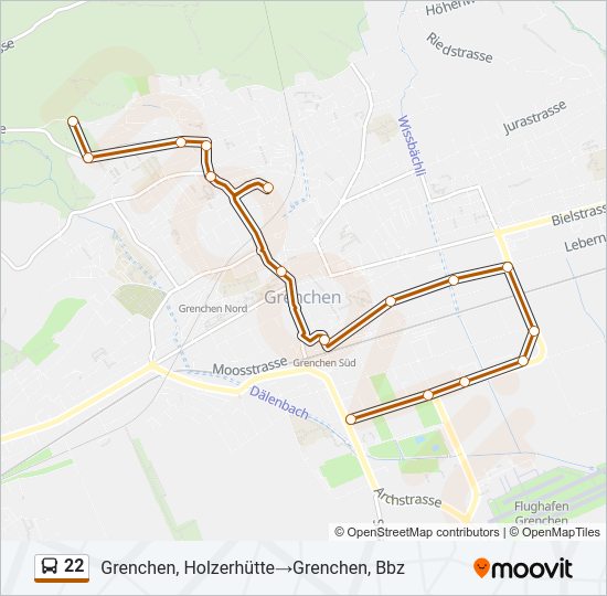 22 Bus Line Map