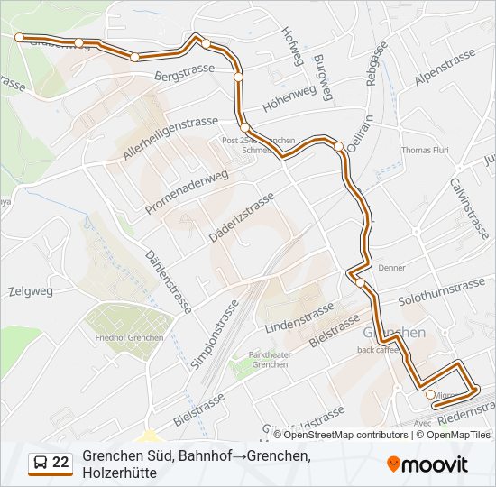 22 Bus Line Map