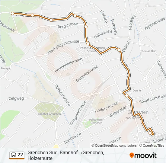 22 Bus Line Map