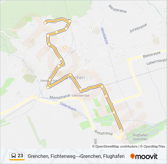 23 Bus Line Map