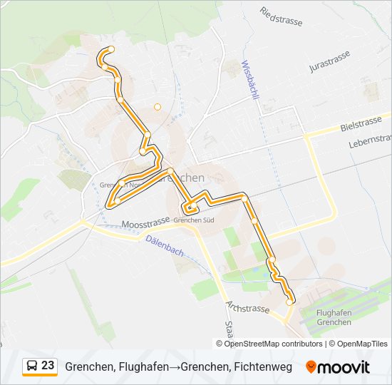 23 Bus Line Map