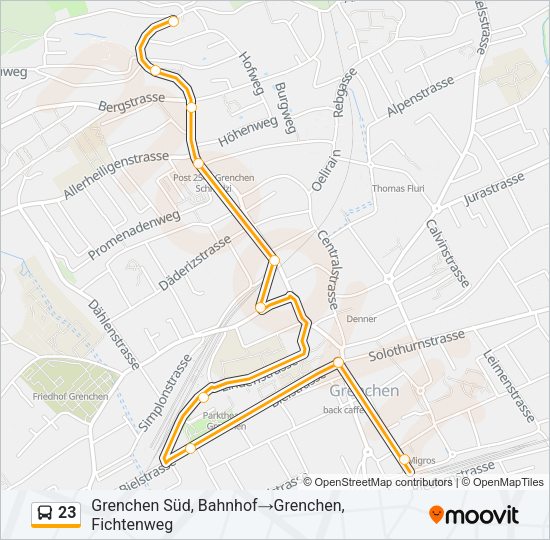 23 Bus Line Map