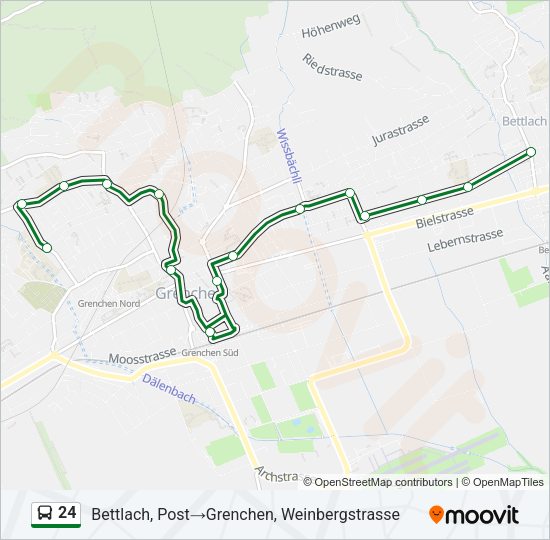 24 Bus Line Map