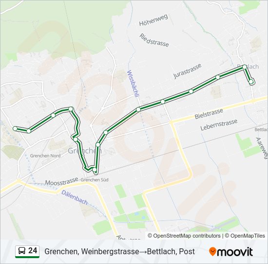 24 Bus Line Map