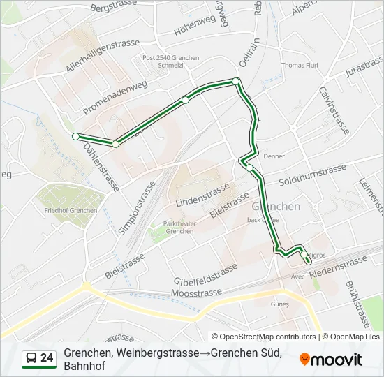 24 Bus Line Map