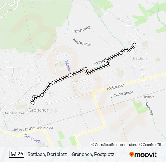 26 Bus Line Map