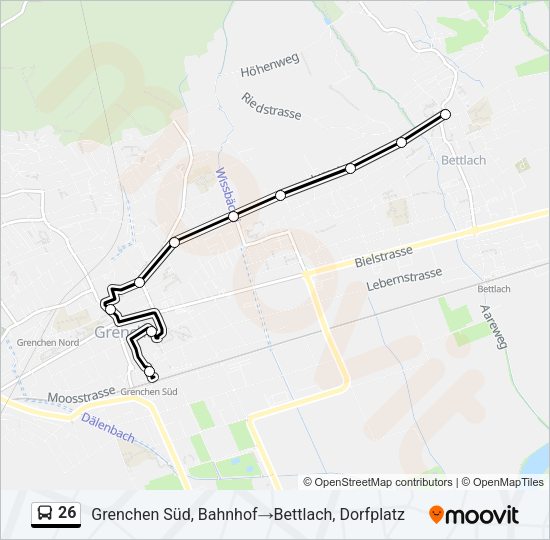 26 Bus Line Map