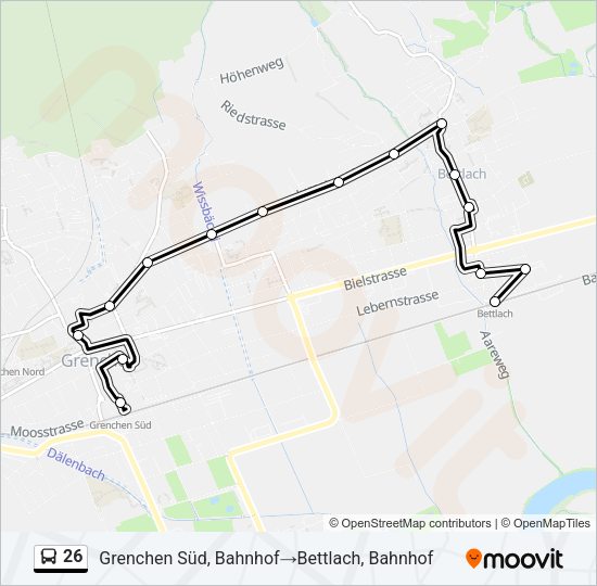 26 Bus Line Map