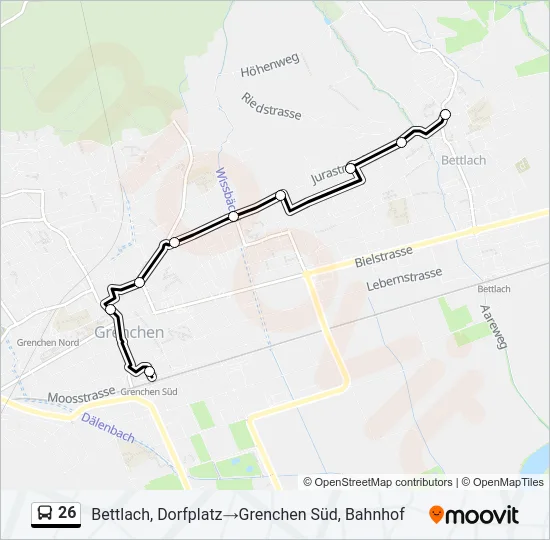 26 Bus Line Map
