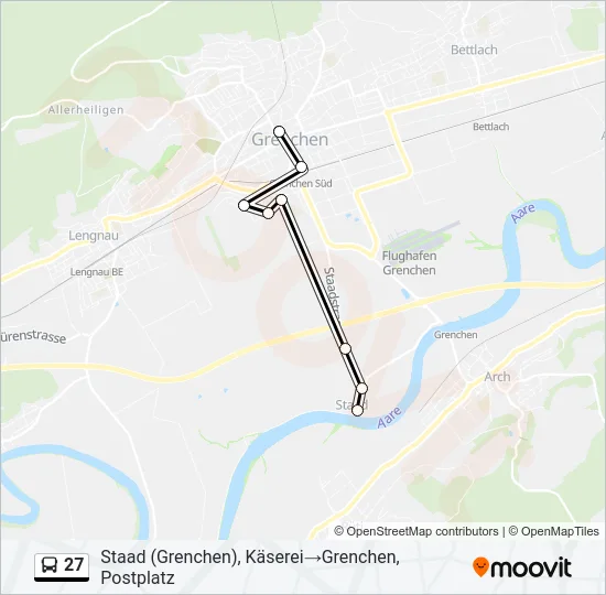 27 Bus Line Map