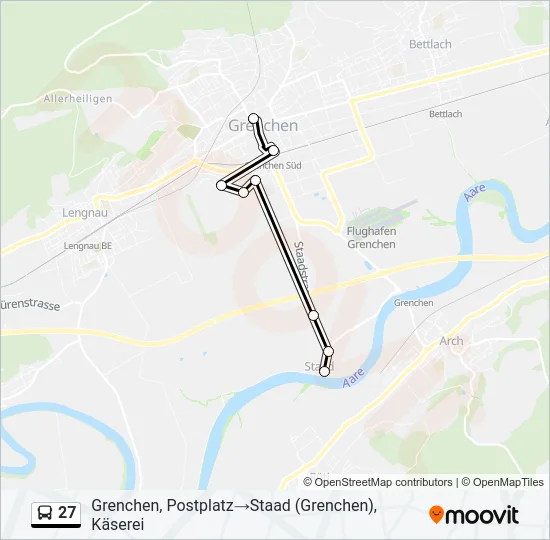 27 Bus Line Map